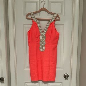 Lilly Pulitzer Valli Shift Dress-Cayenne Coral